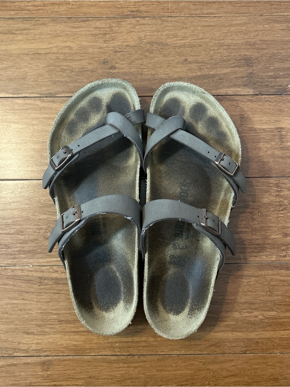 Birkenstock Grey Mayari Footbed Sandals